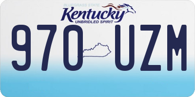 KY license plate 970UZM