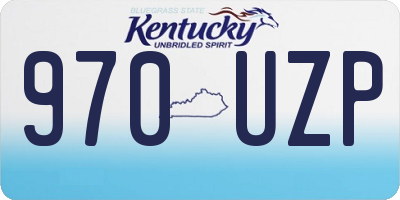 KY license plate 970UZP