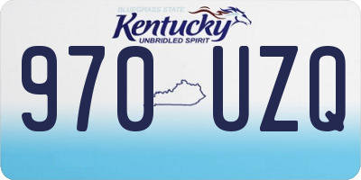 KY license plate 970UZQ