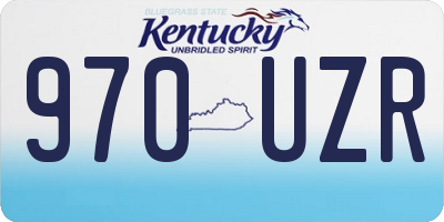 KY license plate 970UZR