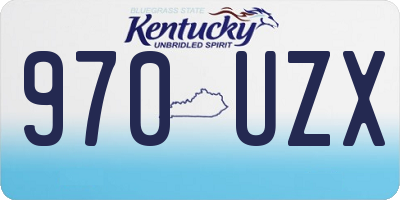 KY license plate 970UZX