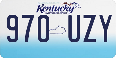KY license plate 970UZY