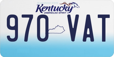 KY license plate 970VAT