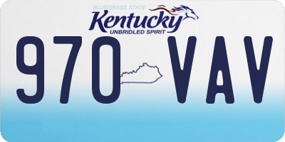 KY license plate 970VAV