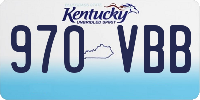 KY license plate 970VBB