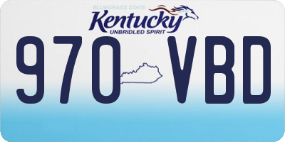 KY license plate 970VBD