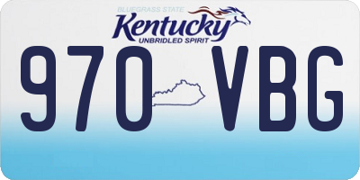 KY license plate 970VBG
