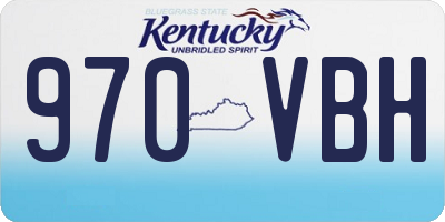 KY license plate 970VBH
