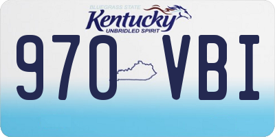 KY license plate 970VBI