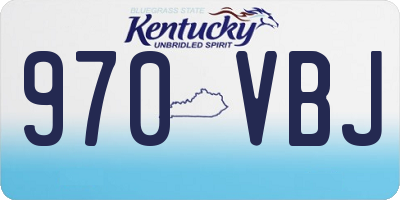 KY license plate 970VBJ