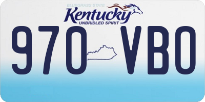KY license plate 970VBO