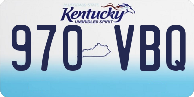 KY license plate 970VBQ
