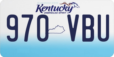 KY license plate 970VBU