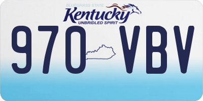 KY license plate 970VBV