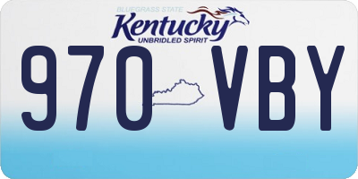 KY license plate 970VBY