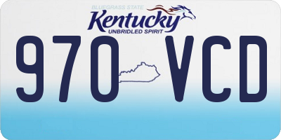 KY license plate 970VCD