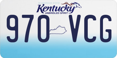 KY license plate 970VCG