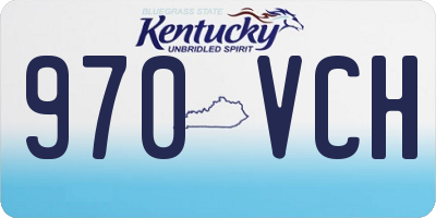 KY license plate 970VCH
