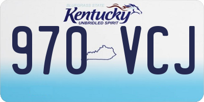 KY license plate 970VCJ