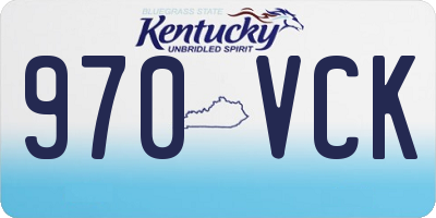 KY license plate 970VCK
