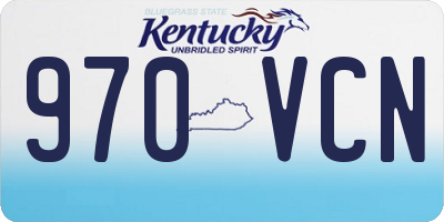 KY license plate 970VCN