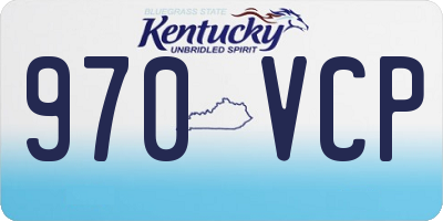 KY license plate 970VCP