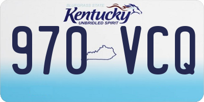 KY license plate 970VCQ