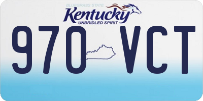 KY license plate 970VCT