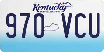 KY license plate 970VCU