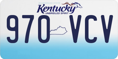 KY license plate 970VCV