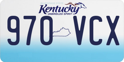KY license plate 970VCX