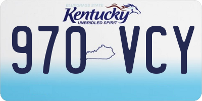 KY license plate 970VCY
