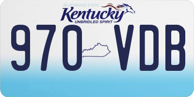 KY license plate 970VDB