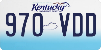 KY license plate 970VDD