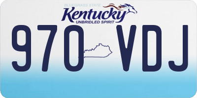 KY license plate 970VDJ