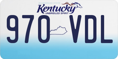 KY license plate 970VDL