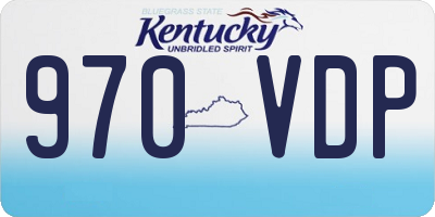 KY license plate 970VDP