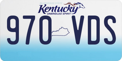 KY license plate 970VDS