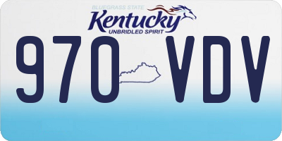 KY license plate 970VDV