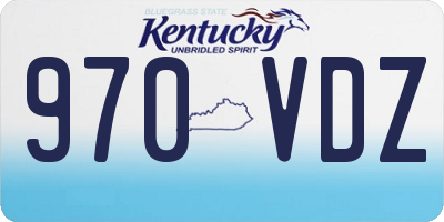 KY license plate 970VDZ