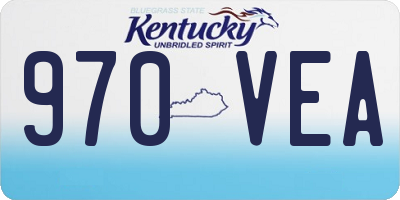 KY license plate 970VEA