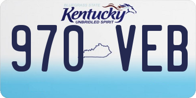 KY license plate 970VEB