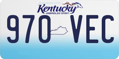 KY license plate 970VEC