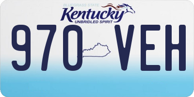 KY license plate 970VEH