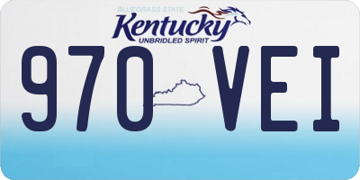 KY license plate 970VEI