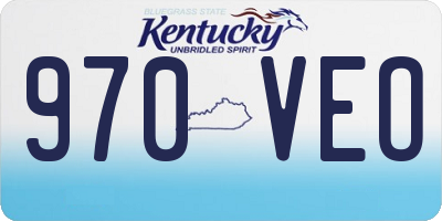 KY license plate 970VEO