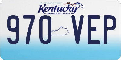 KY license plate 970VEP