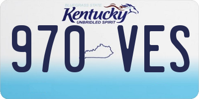 KY license plate 970VES