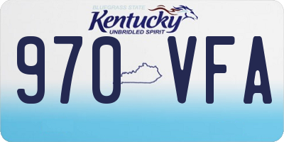 KY license plate 970VFA