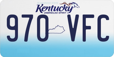 KY license plate 970VFC